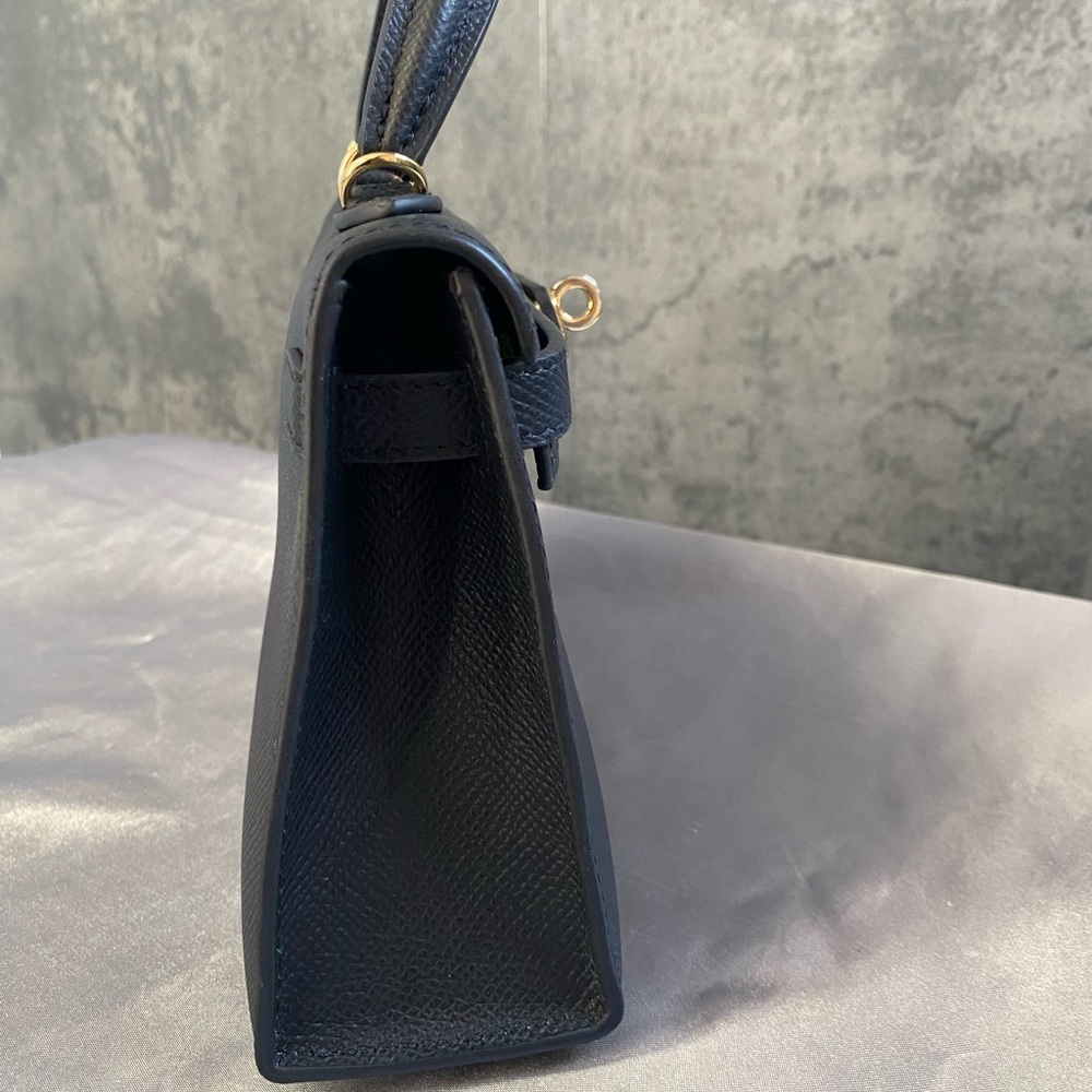 Hermès Mini Kelly (20cm) in black Epsom leather - Picture 12 of 16